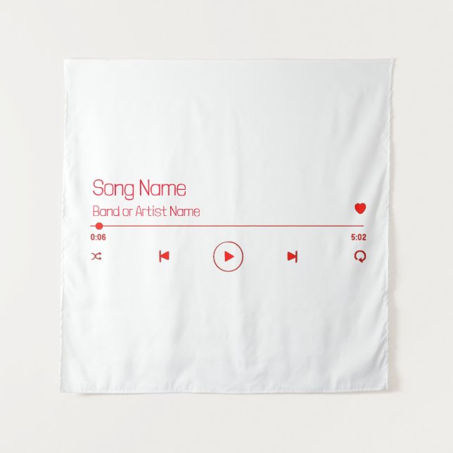 Tenture Personnalisable votre musique préférée (Devant)