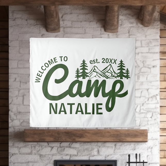 Tenture Personnalisé Camp Bach Bachelorette Party Custom (Créateur téléchargé)