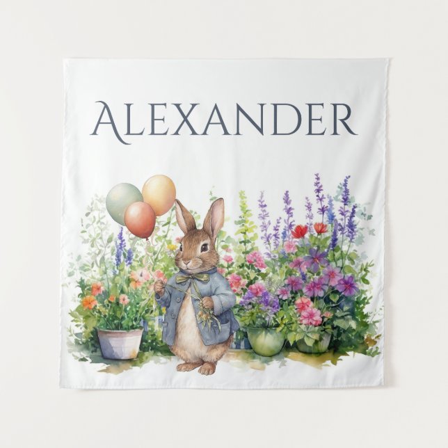 Tenture Personnalisé Pierre le jardin des ballons de lapin (Devant)