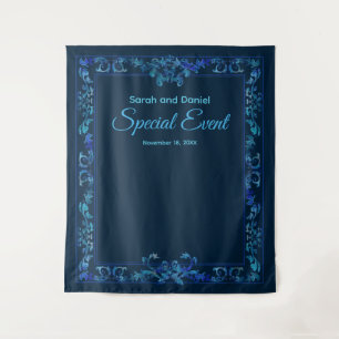 Tenture Personnaliser avec nom Événement spécial Bleu Baro