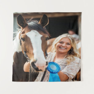 Tenture Personnaliser la photo du cheval de concours de bé
