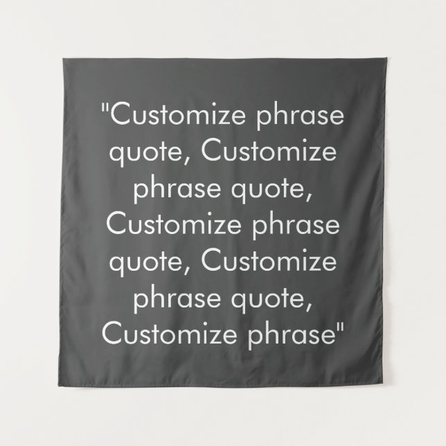 Tenture Personnaliser phrase citation élégant gris foncé b (Devant)