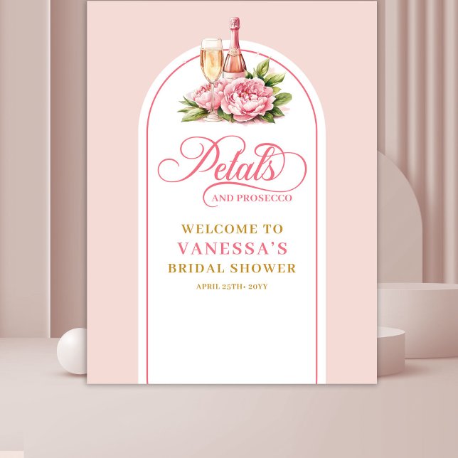 Tenture Pétales aquarelles élégantes et mur de photos au p (Elegant watercolor petals and prosecco photo wall)