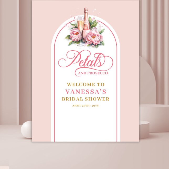 Tenture Pétales de rose tendres et fond de fête prosecco   (Soft blush petals and prosecco party backdrop décor)
