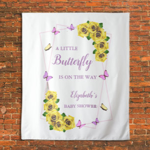 Tenture Petit Baby shower papillon