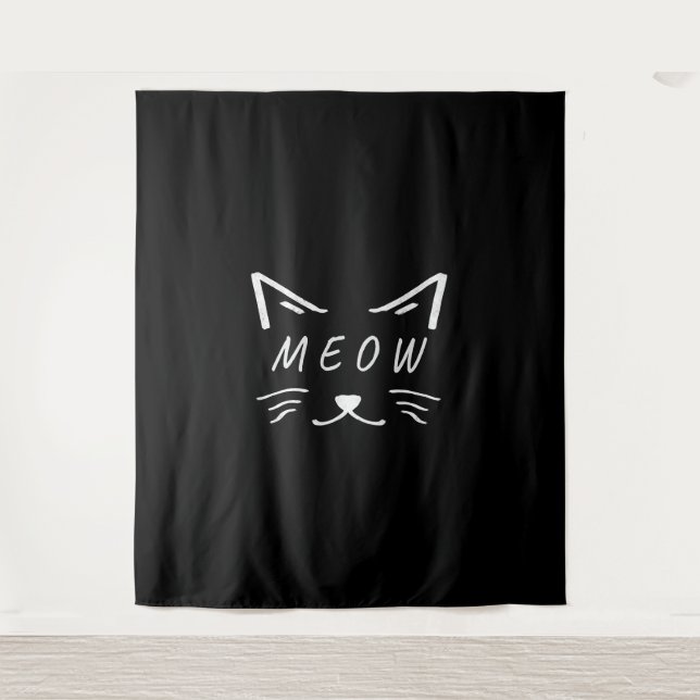 Tenture petit chat mignon avec la face inférieure (Devant)