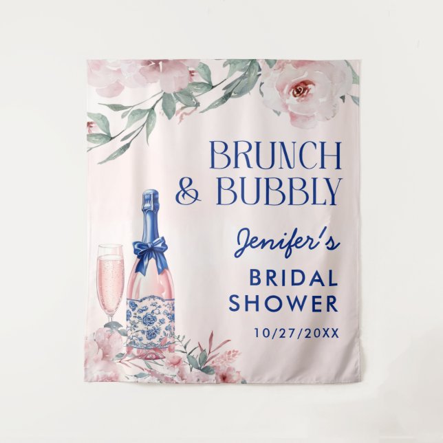 Tenture Petit déjeuner champagnisé et douche de la mariée  (Devant)