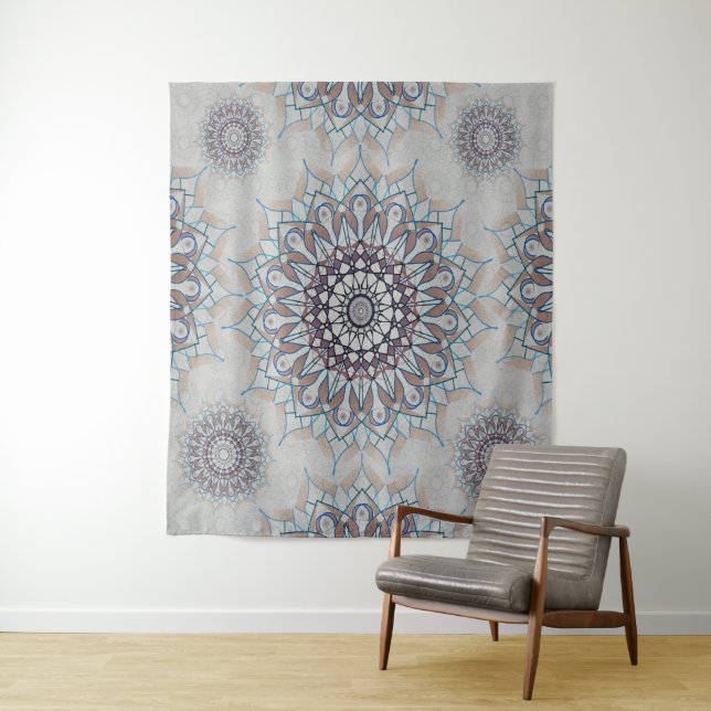 Tenture Petit floral blanc tombé à la campagne (En situation)