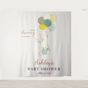 Tenture Petit Lapin Bienvenue Baby Shower