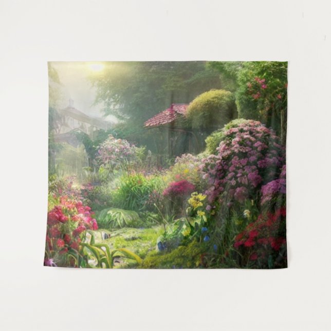 Tenture Petit matin dans le jardin (Devant (Horizontal))