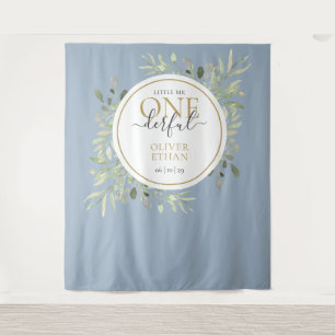Tenture Petit Monsieur ONEderful Premier Anniversaire Bleu