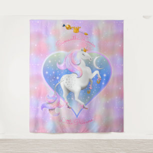 Tenture Petite Princesse Personnalisée Pink Unicorne