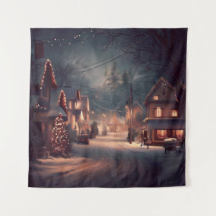 Tenture Petite ville de Noël 3