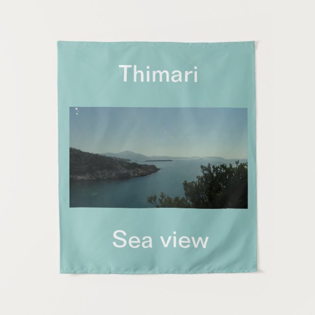 Tenture Petite vue sur la mer tapissée (Devant)