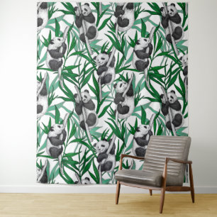 Tenture Petits panda sur