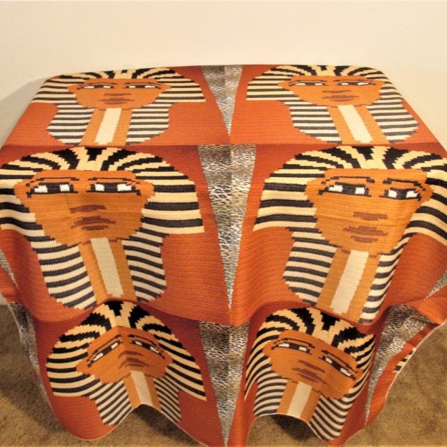 Tenture Pharaoh Kings Brown noir Crochet d'artiste Imprime (Créateur téléchargé)