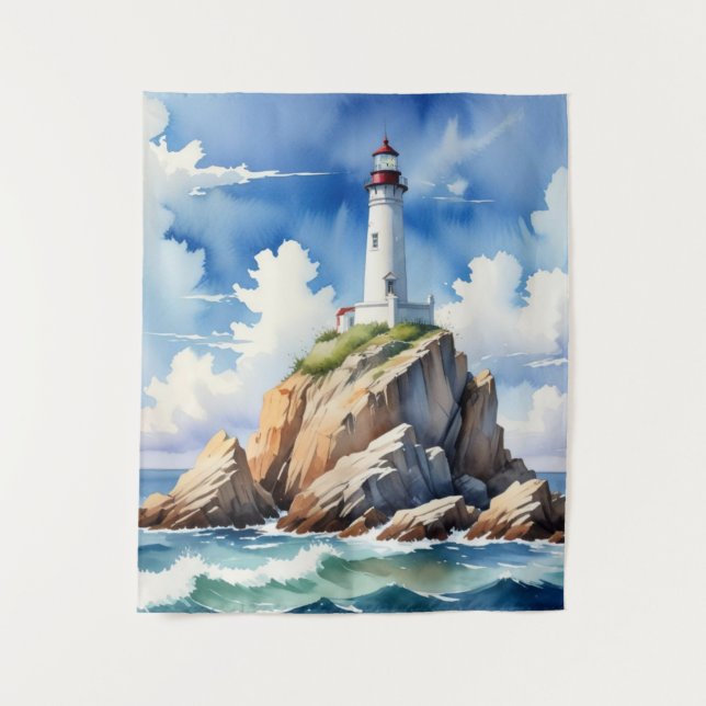Tenture Phare au-dessus des marées (Devant)