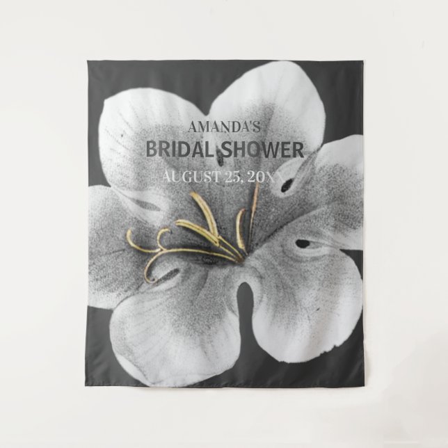 Tenture Photo Booth Mariage noir et blanc (Devant)