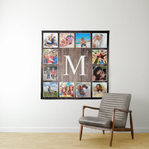 Tenture Photo de Custom Collage Rustic Farmhouse Family