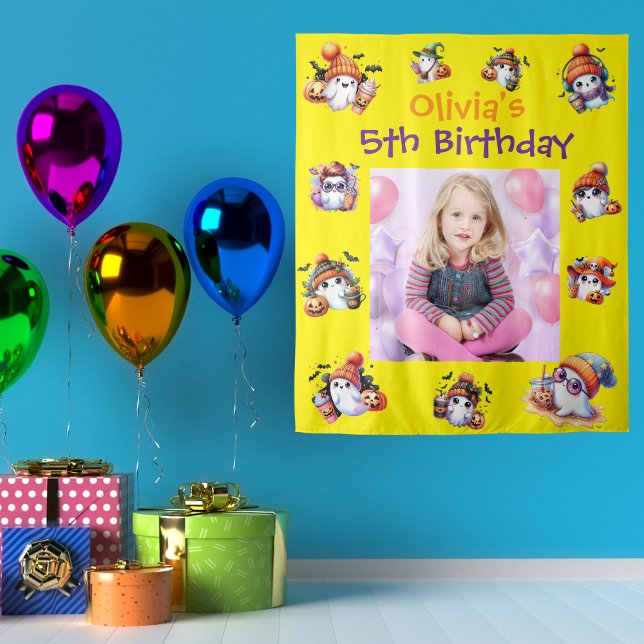 Tenture Photo de fantôme mignon pour l'anniversaire d'Hall (Créateur téléchargé)