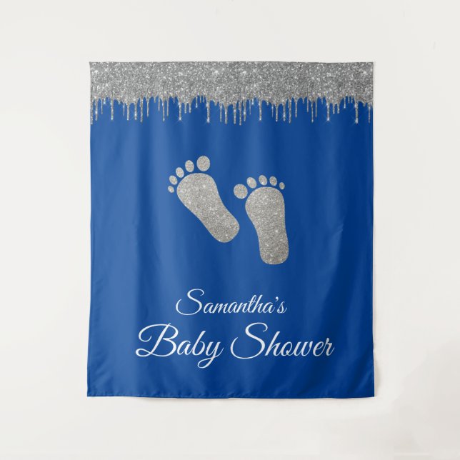 Tenture Photo de fond Baby shower Pieds Parties scintillan (Devant)