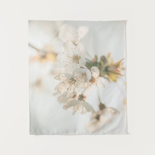 Tenture Photo de la nature en fleurs blanches (Devant)