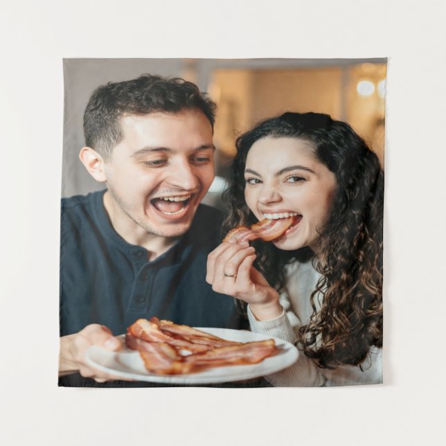 Tenture Photo de manger du bacon Personnaliser (Devant)