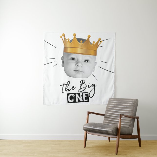 Tenture Photo de première année noir et blanc moderne (En situation)