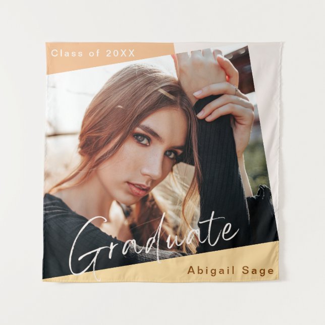 Tenture Photo de remise de diplôme naturel moderne (Devant)