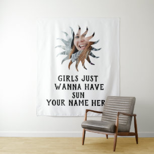 Tenture Photo de soleil personnalisée Les filles veulent j