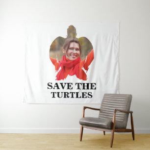 Tenture Photo de tortue marine personnalisée sauver les to