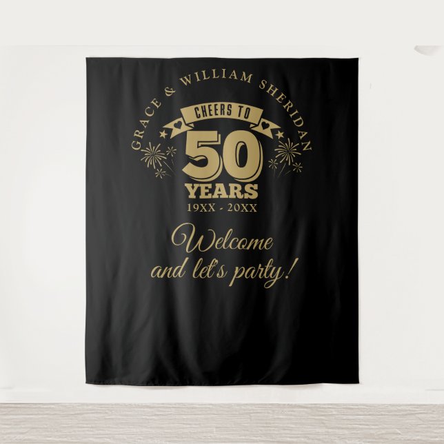 Tenture Photo du 50e anniversaire d'or (Devant)