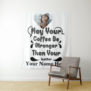 Tenture Photo du coeur personnalisée Que votre café soit p