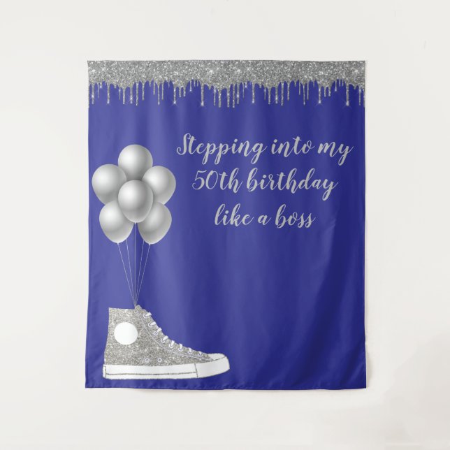 Tenture Photo en toile de fond 50e anniversaire Parties sc (Devant)