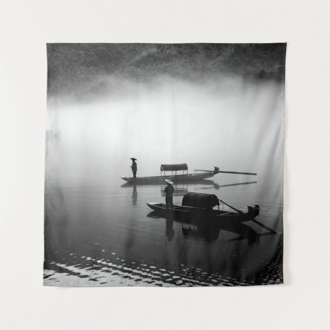 TENTURE PHOTO GRAYSCALE DE DEUX BATEAUX ROW (Devant)