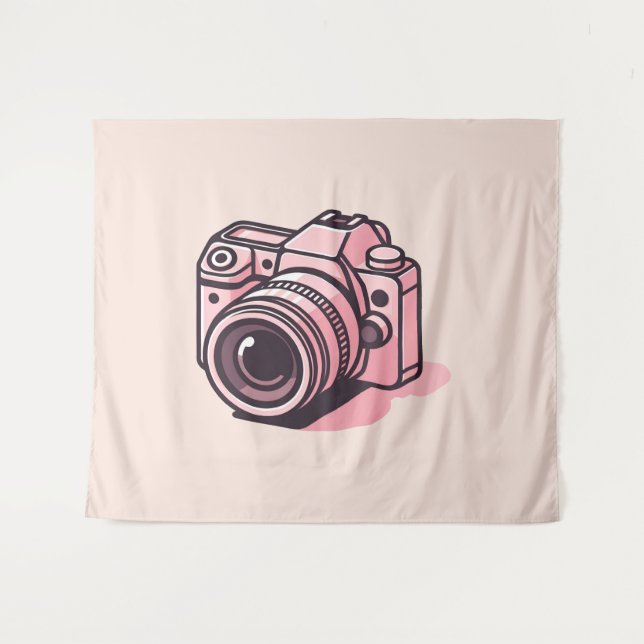 Tenture Photo reflex rose tendance Personnalisée (Devant (Horizontal))