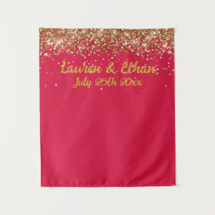 Tenture Photobooth de mariage personnalisé avec paillettes