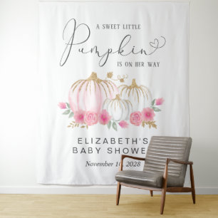 Tenture Photobooth Fleur de Citrouille pour Baby Shower Fi