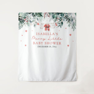 Tenture Photobooth pour Baby Shower de Noël Merry Little