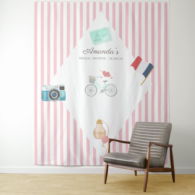 Tenture Photobooth pour enterrement de vie de jeune fille  (En situation)