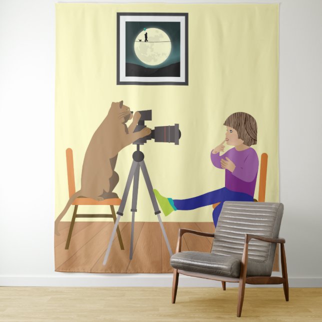 Tenture Photographe de chat (En situation)