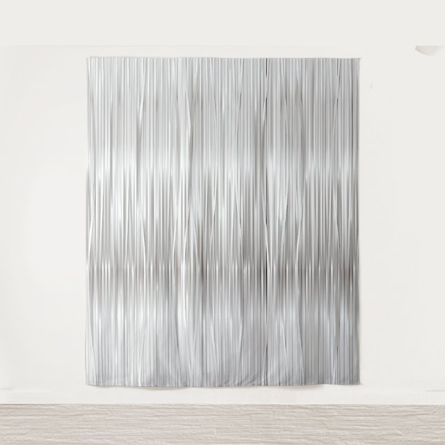 Tenture Photographie blanc Argent Chic Faux Tinsel fond (Devant)