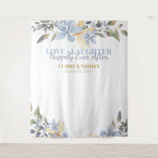 Tenture Photomaton de mariage floral aquarelle violet 