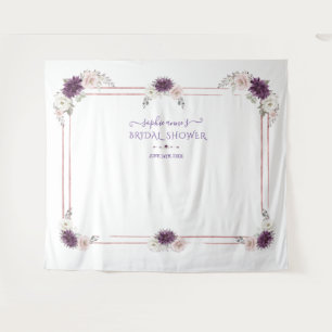 Tenture Photomaton de mariage floral rose lavande blanc