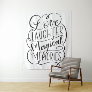 Tenture Phrase de typographie   Amour Rires Souvenirs Magi