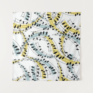 Tenture Phrases musicales : Arrière - plan blanc gai.