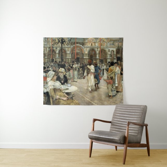Tenture Piazza of Saint Mark's, Venise, 1883 par Willia (En situation (horizontale))