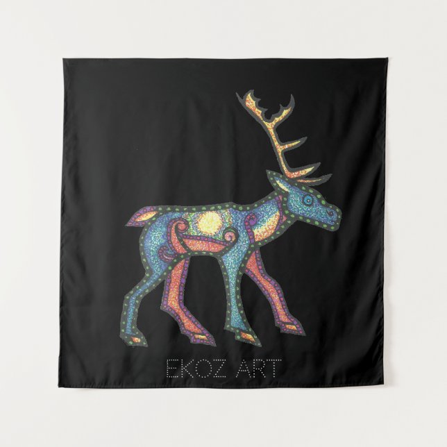 Tenture Pictish Stag Sun (Devant)
