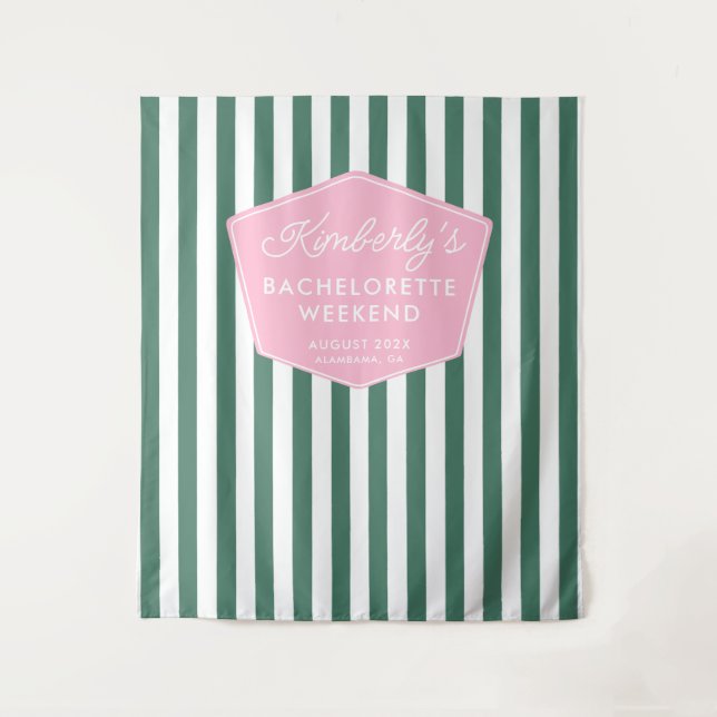 Tenture Pink And Green 1950 Photos de vacances (Devant)