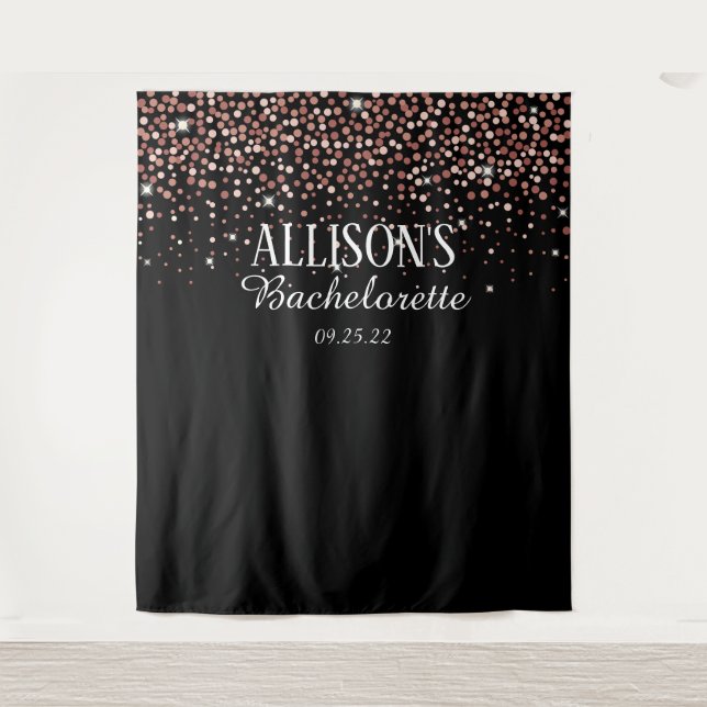 Tenture Pink Confetti Bachelorette photo fond (Devant)